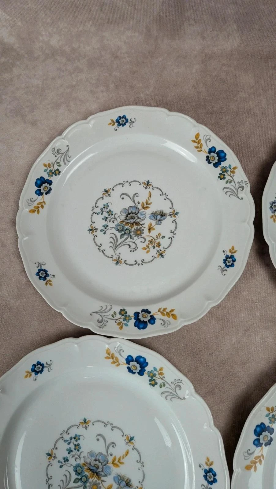 Conjunto de 5 pratos de sobremesa antigos Limoges U.l.i.m – photo 7